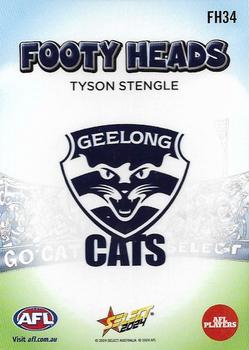 2024 Select AFL Footy Stars - Footy Heads #FH34 Tyson Stengle Back